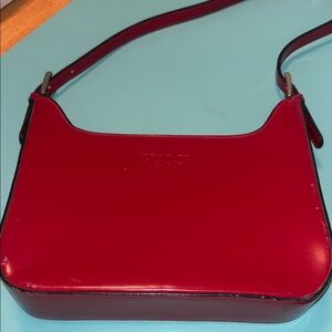 Red Leather Shoulder Bag